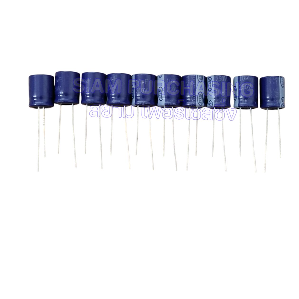 (จำนวน 10 ชิ้น) 10UF 250V 85C ELITE SIZE 10X13MM. สีน้ำเงิน ขายาว คาปาซิเตอร์ Capacitor (สินค้าในไทย ส่งเร็วทันใจ) - Image 4