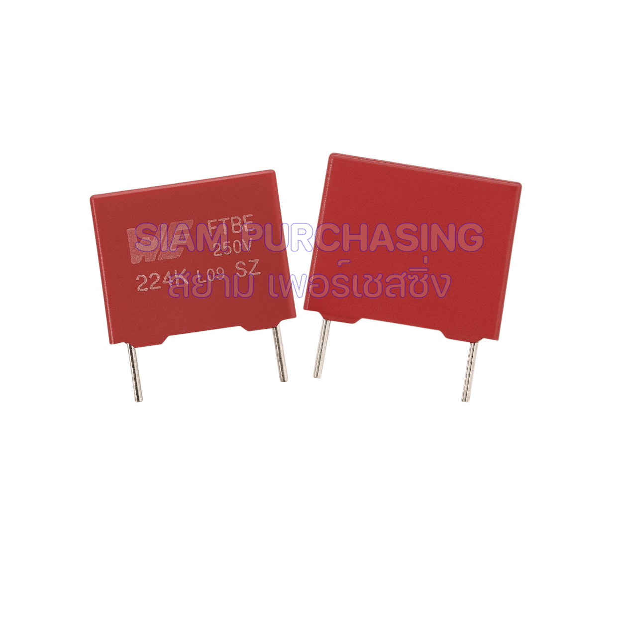 CAPACITOR FILM 0.22UF 250V WE 224K SIZE 5X13X12MM. สีแดง ฟิล์มคาปาซิเตอร์ (สินค้าในไทย ส่งเร็วทันใจ) - Image 4