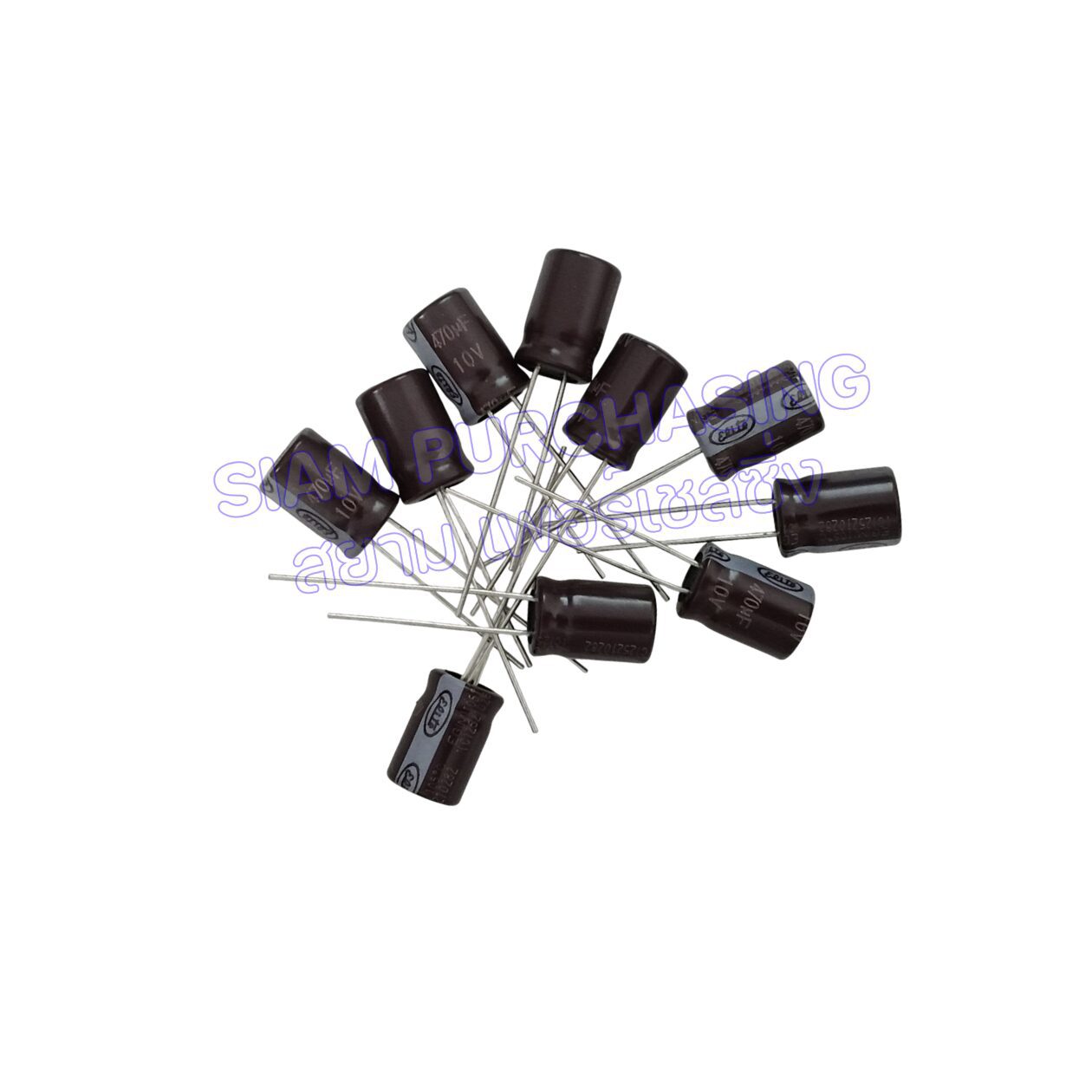 (จำนวน 10 ชิ้น) 470UF 10V 105C ELITE SIZE 08X12MM. สีน้ำตาล ขายาว คาปาซิเตอร์ Capacito (สินค้าในไทย ส่งเร็วทันใจ) - Image 3