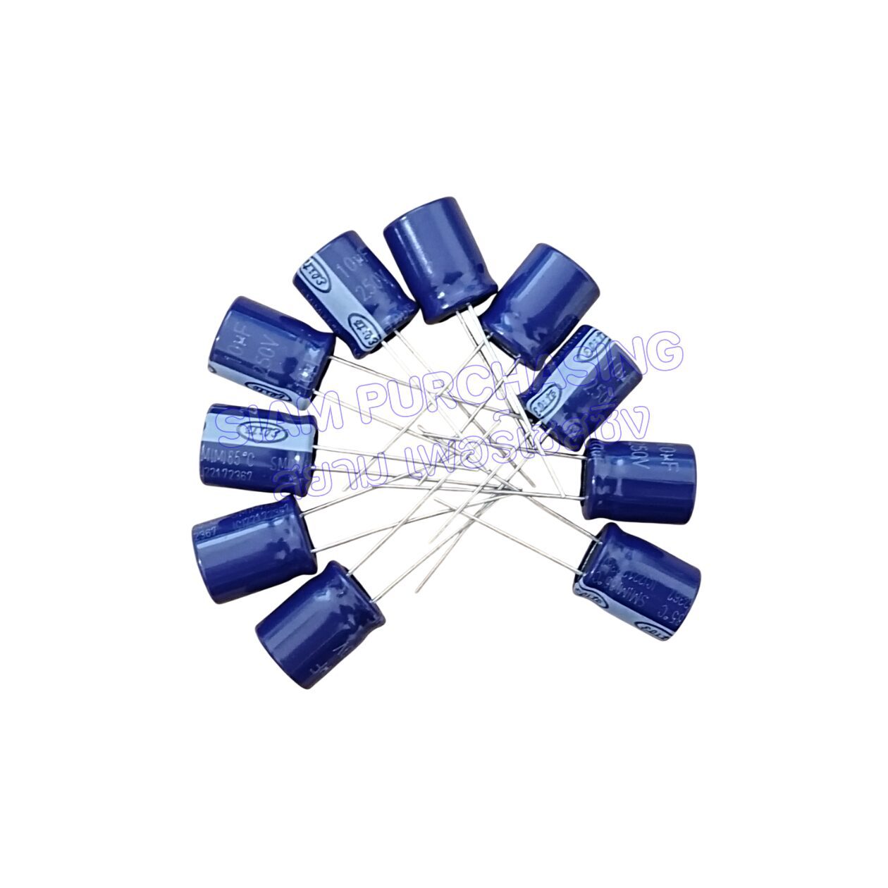 (จำนวน 10 ชิ้น) 10UF 250V 85C ELITE SIZE 10X13MM. สีน้ำเงิน ขายาว คาปาซิเตอร์ Capacitor (สินค้าในไทย ส่งเร็วทันใจ) - Image 3