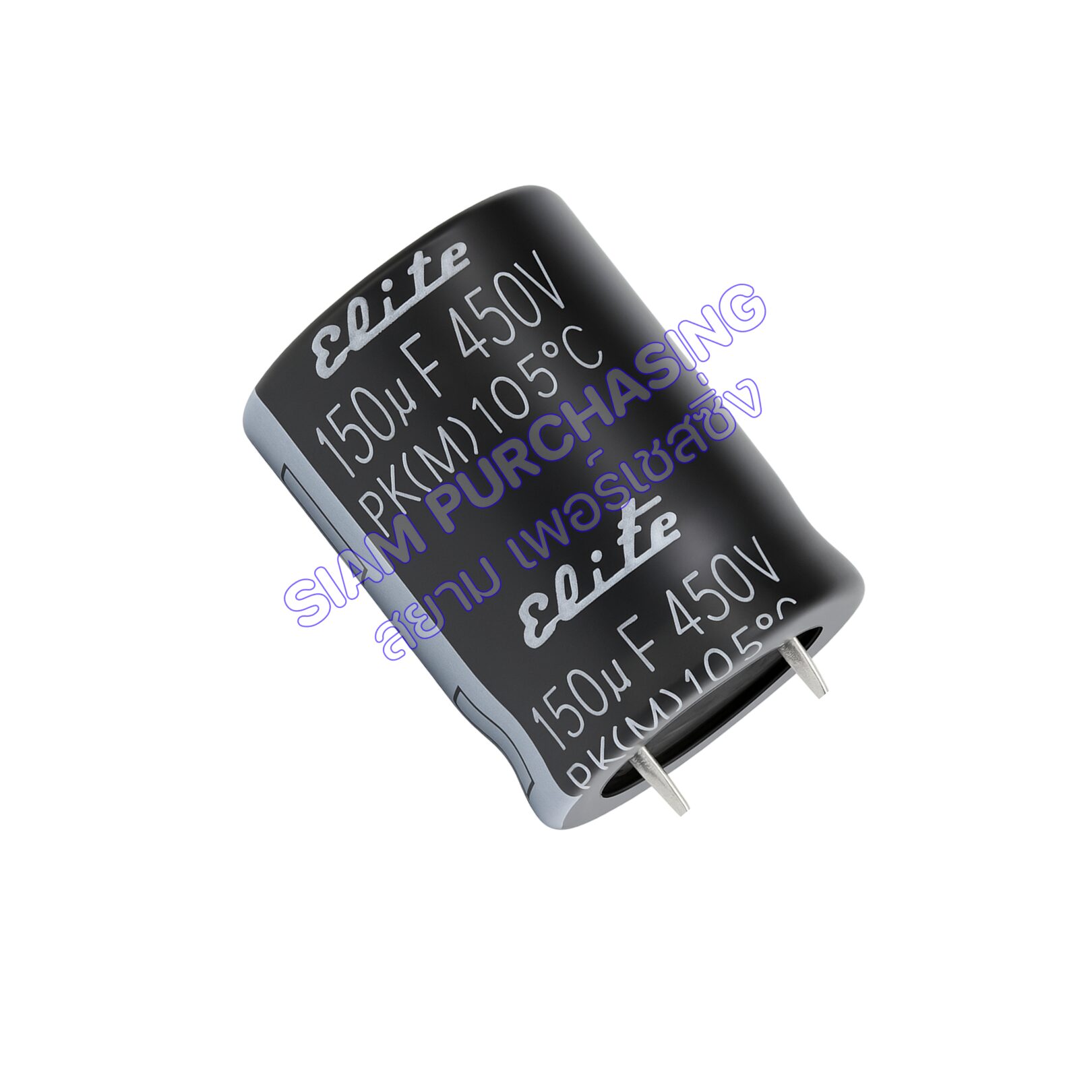 150UF 450V 105C ELITE SIZE 25X30MM. สีดำ ขาเขี้ยว คาปาซิเตอร์ Capacitor (สินค้าในไทย ส่งเร็วทันใจ) - Image 3