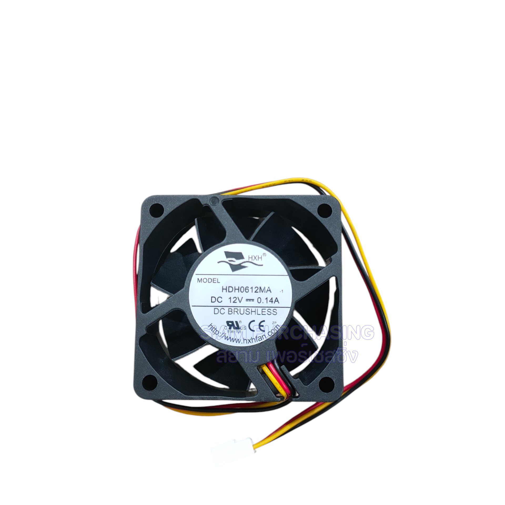 HDH0612MA-1 HXH 0.14A 12VDC SIZE 60X62X25MM. 3 สาย - Image 2