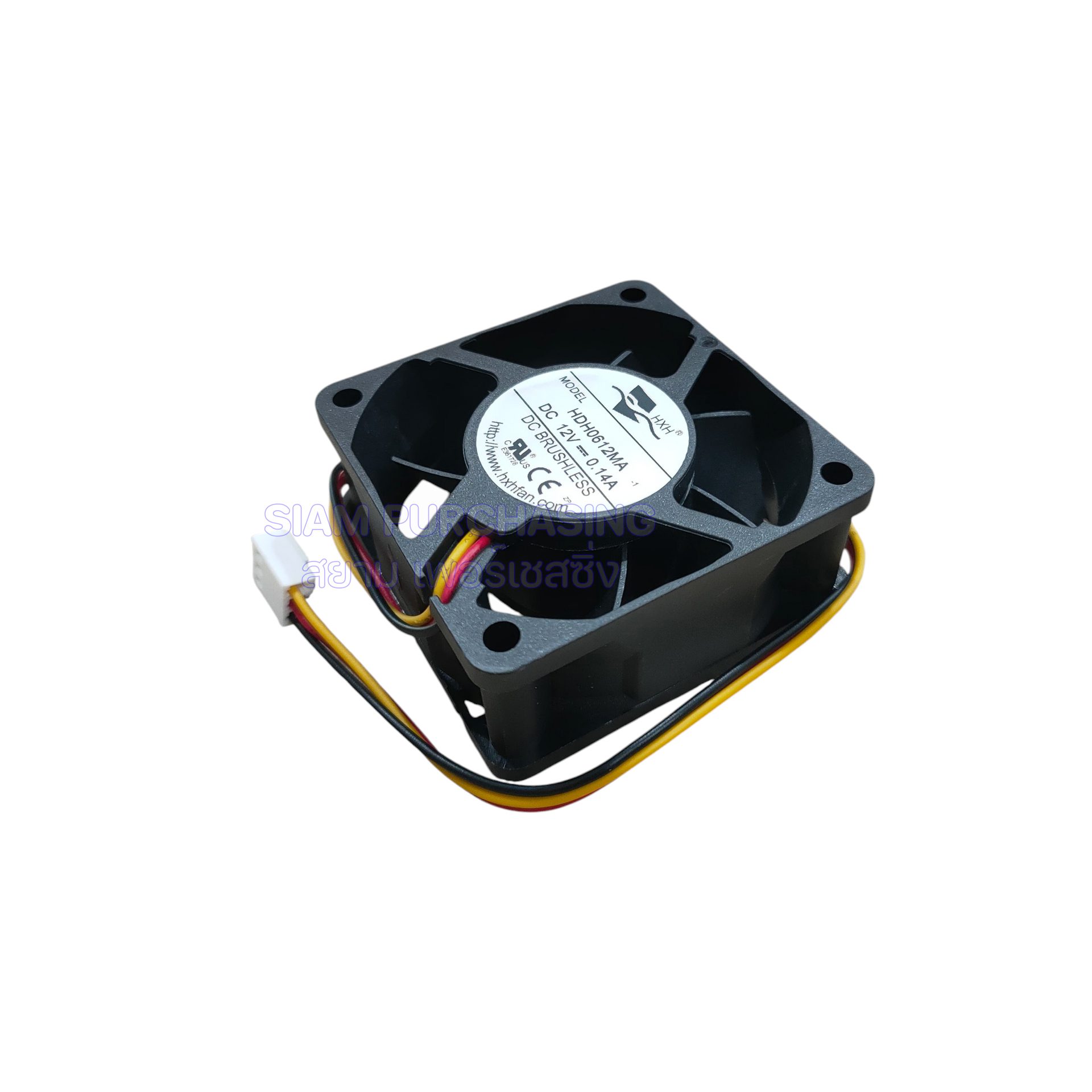HDH0612MA-1 HXH 0.14A 12VDC SIZE 60X62X25MM. 3 สาย - Image 4