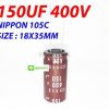 150UF 400V NIPPON 105C SIZE 18X35MM.