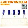 (จำนวน 5ชิ้น) 4.7UF 50V 85C ELNA TAPPING SIZE:5X11MM. ขาห่าง Blue