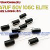 (จำนวน 10ชิ้น) คาปาซิเตอร์ PS1H470MNN6311U 47UF 50V 105C ELITE SIZE 6.3X11MM. สีดำ