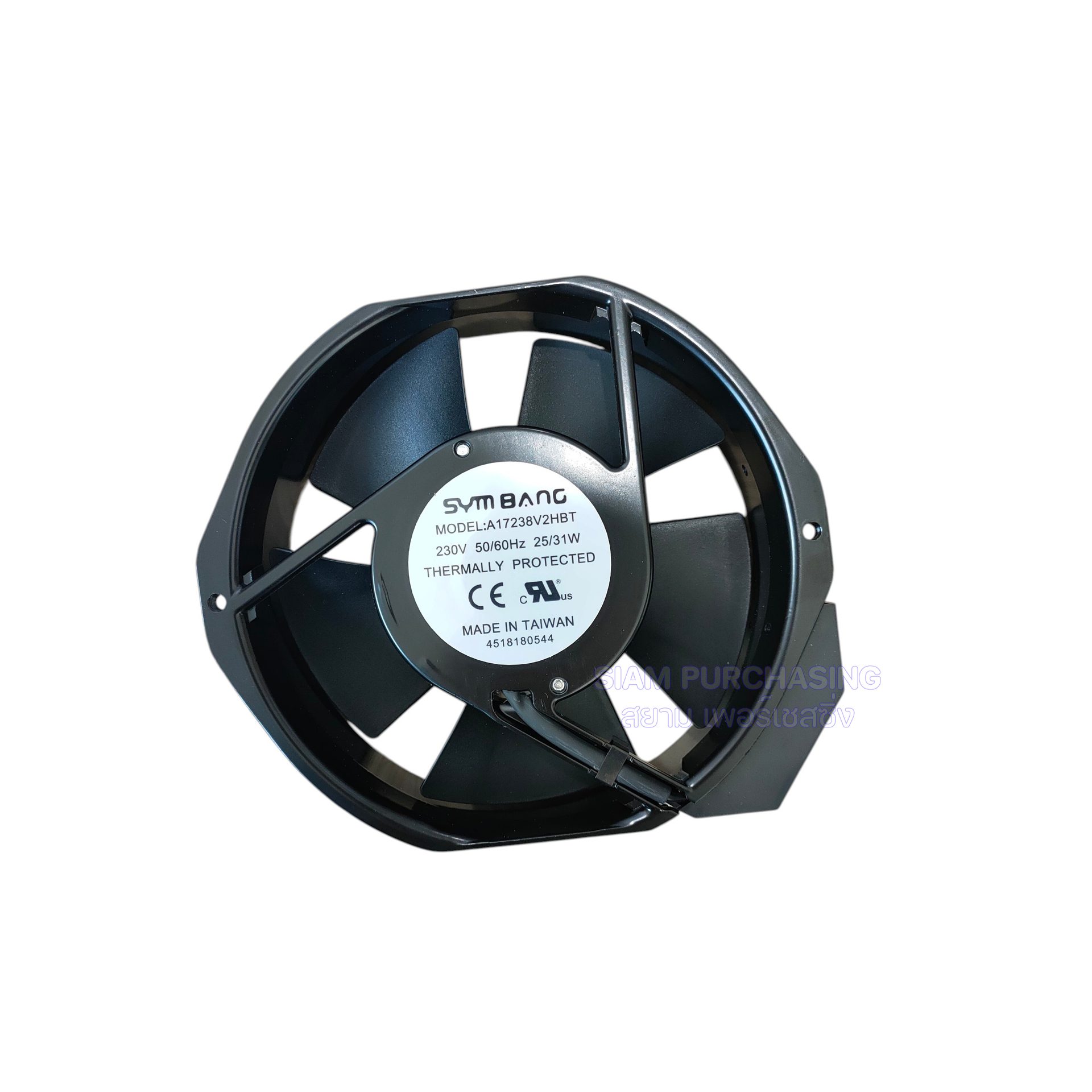 พัดลม A17238V2HBT SYM 230V 50/60Hz 25/31W SIZE 170X150X38MM. แบบเสียบ - Image 2