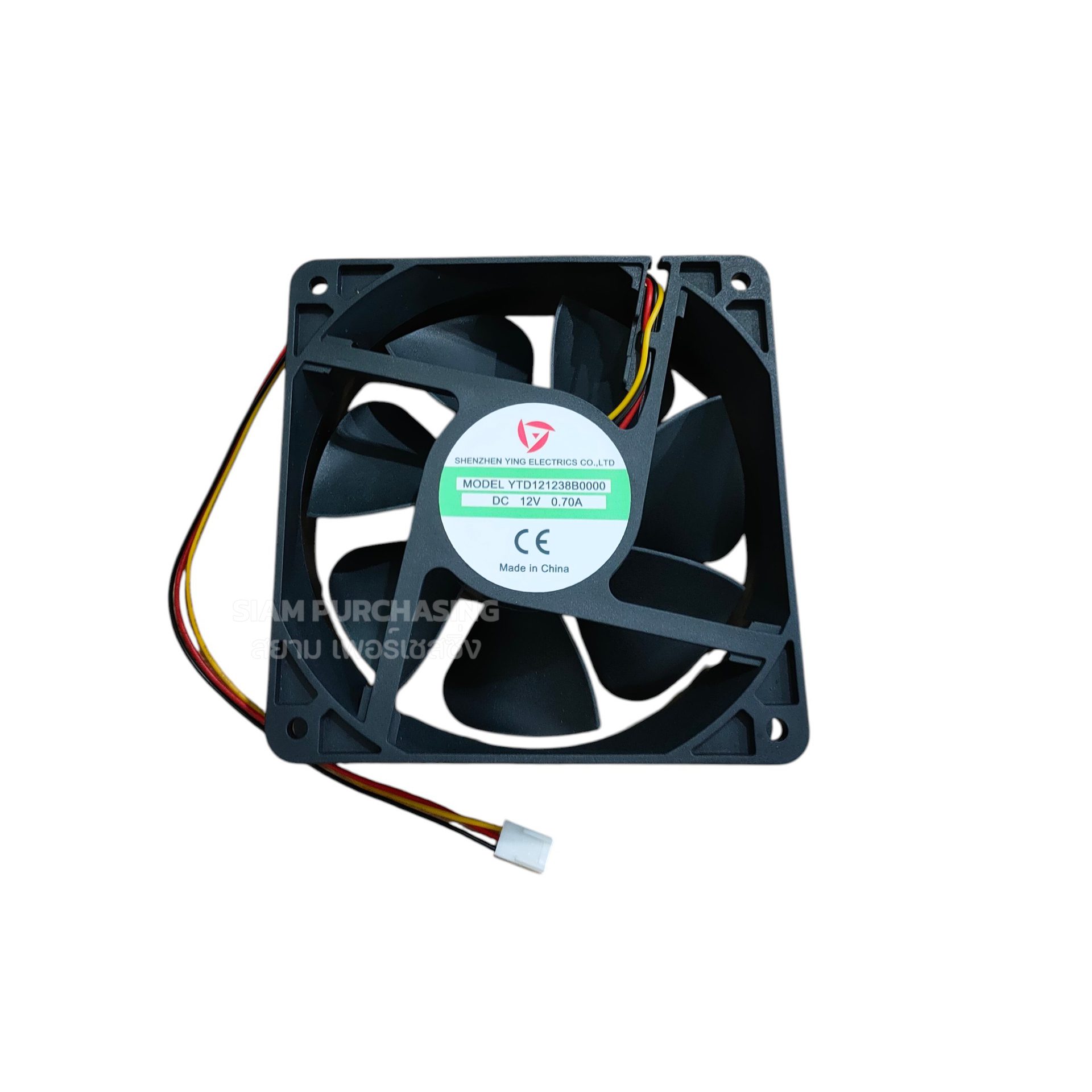 พัดลม YTD121238B0000 SHENZHEN YINGTIAN 0.70A 12VDC 3สาย - Image 2